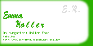 emma moller business card